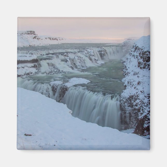 Gullfoss Waterfall in Iceland Magnet (Front)