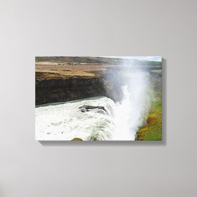 Gullfoss waterfall - Southwest Iceland Canvas Print (Front)