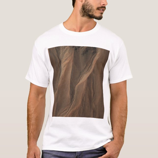 Gullies at the Edge of Hale Crater, Mars T-Shirt (Front)