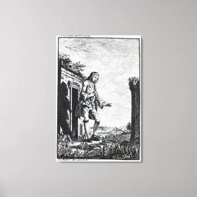 Gulliver amongst the Lilliputians Canvas Print (Front)