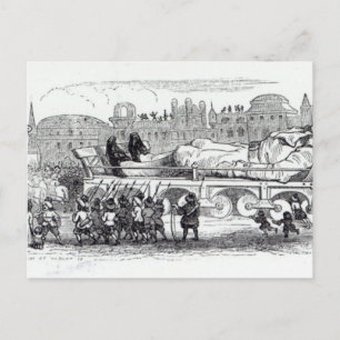 Gulliver transported to the Lilliputian Postcard