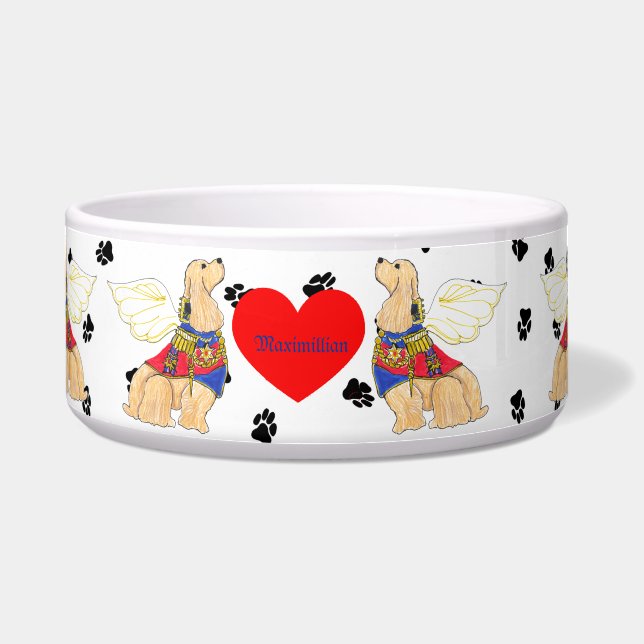 Gulliver's Angels Cocker Spaniel Dog Bowl (Front)