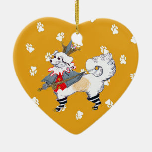 Gulliver's Angels Gia the Mouse Queen Heart Ceramic Tree Decoration