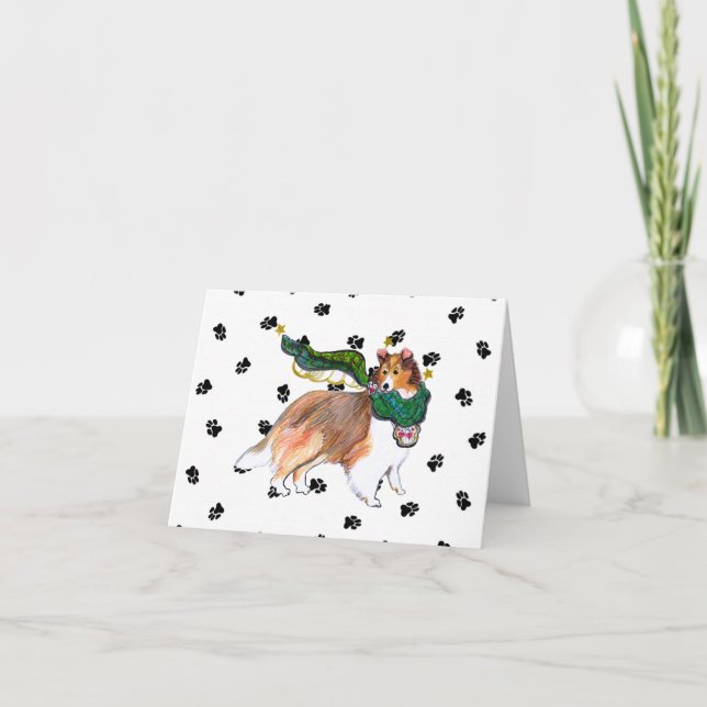Gulliver's Angels Sheltie Note Card (Front)