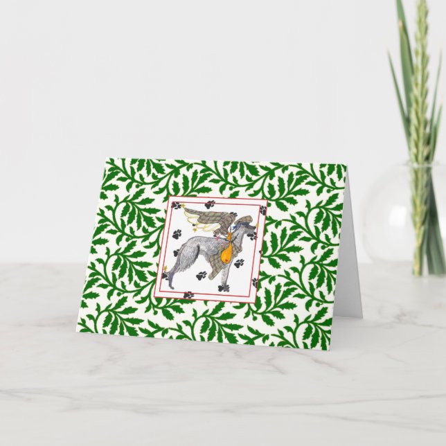 Gulliver's Scottish Deerhound NOEL Christmas Card (Front)