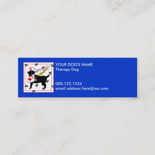 Gulliver's Therapy Angel Labrador Calling Card (Front)