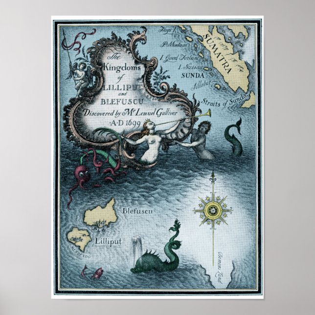 Gulliver's Travels by Jonathan Swift Poster (Front)