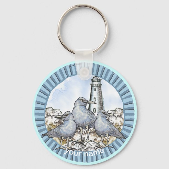 Gulls Guide Lighthouse keychain (Front)