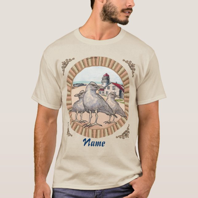 Gulls Lighthouse  t-shirt (Front)