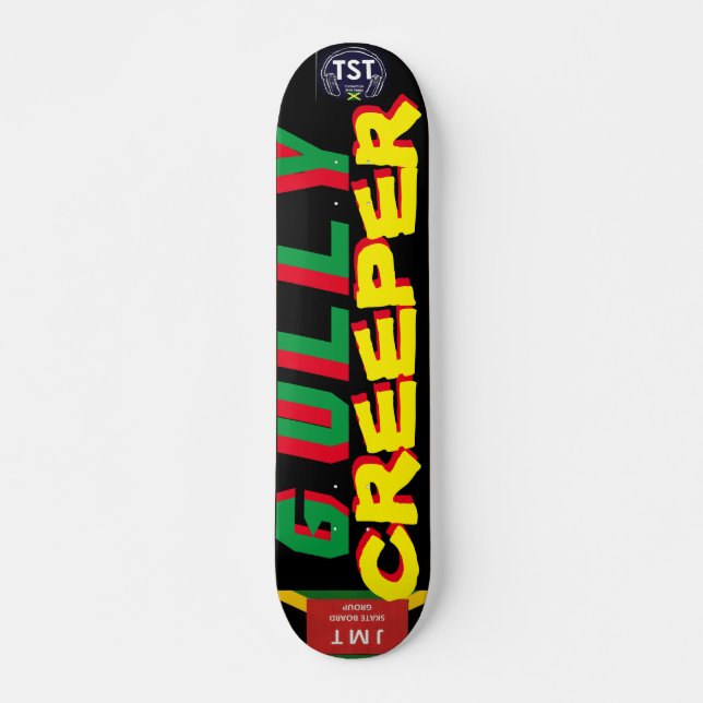 GULLY CREEPER   JMT JAMAICA 7 3/4" Skateboard Deck (Front)