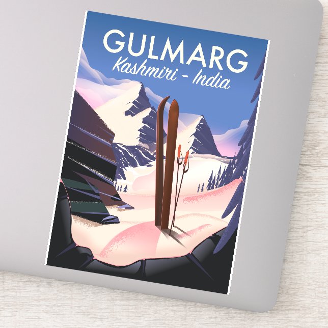 Gulmarg Kashmiri India Ski poster (Detail)