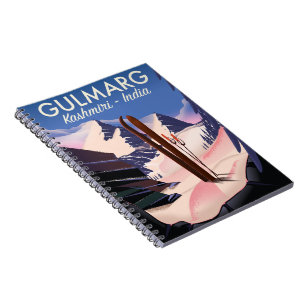 Gulmarg Kashmiri India Ski poster Notebook