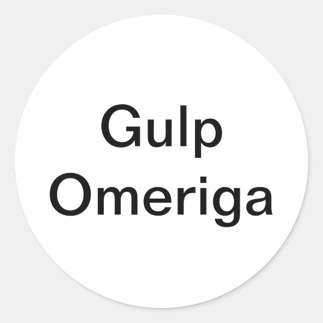 Gulp Omeriga Comic Splash-Art Hankamer Artjunkhaus Classic Round Sticker (Front)