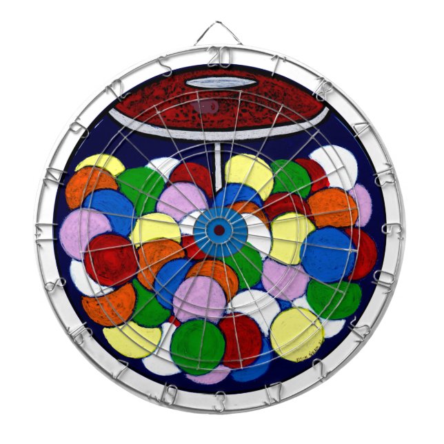 Gum Ball Glass Globe Dartboard (Front)