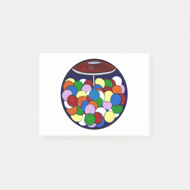 Gum Ball Glass Globe Post-it Notes (Front)