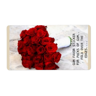 GUM FAVOR STICKERS FOR PACKS OF GUM ADD YOUR IMAGE