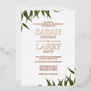 Gum Leaf and Elegant Gold Traditional Wedding