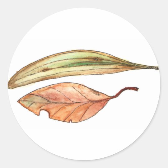 Gum Leaves Classic Round Sticker