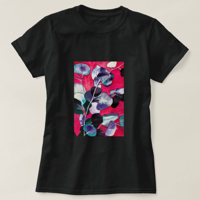 Gum leaves watercolor art T-Shirt (Design Front)