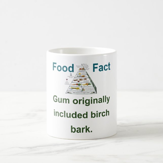 Gum Originally Included Birch Bark  - Food Fact Coffee Mug (Center)