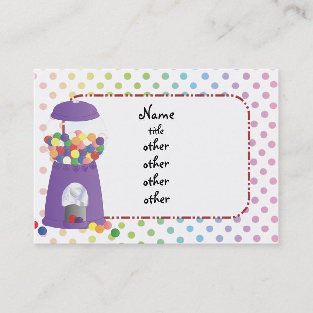 Gumball Fantasy Business Card (Front)