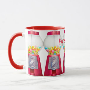 Gumball machine bubblegum vintage cute red  mug