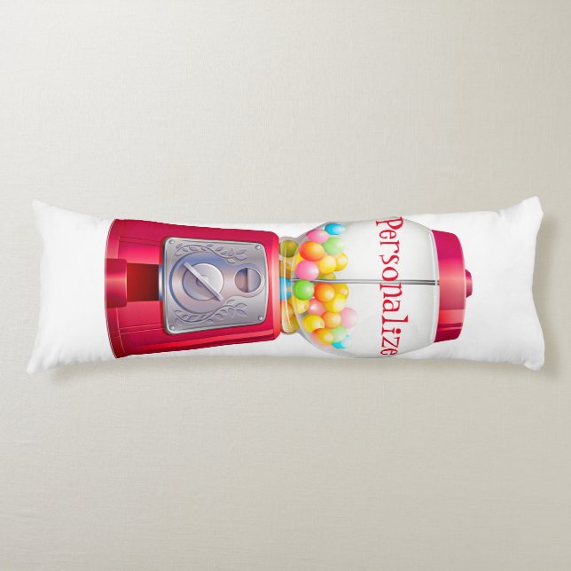 Gumball machine bubblegum vintage red body cushion (Front)