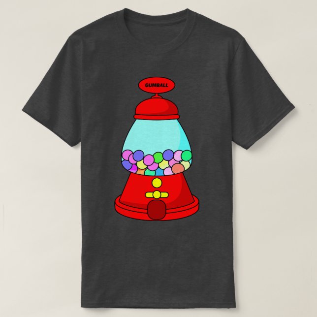 Gumball Machine Candy Illustration  T-Shirt (Design Front)