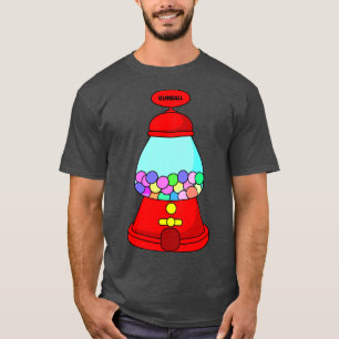 Gumball Machine Candy Illustration T-Shirt