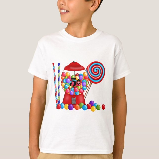 Gumball Machine Candy Lollipop T-Shirt (Front)