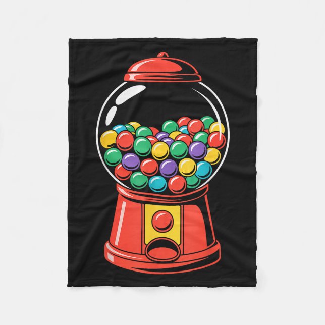 Gumball Machine Shirt Adult Men Women Kids Gum Bal Fleece Blanket (Front)