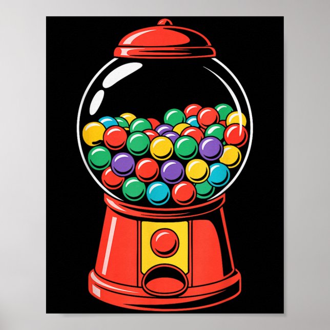 Gumball Machine Shirt Adult Men Women Kids Gum Bal Poster (Front)