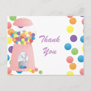 Gumball Machine Thank You Card