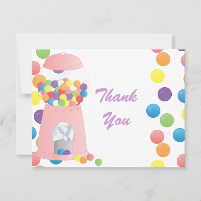 Gumball Machine Thank You Card (Front)