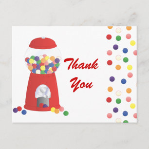 Gumball Machine Thank You Card