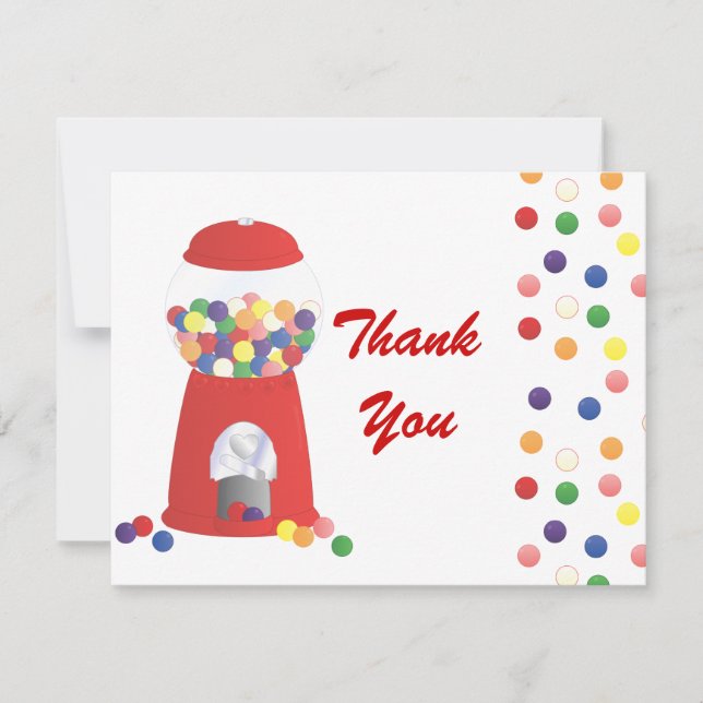 Gumball Machine Thank You Card (Front)