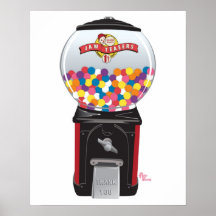 Gumball Machine White Poster