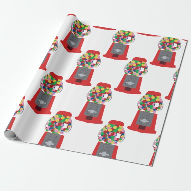 Gumball Machine Wrapping Paper (Unrolled)