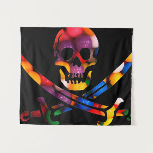 Gumball Skull Tapestry