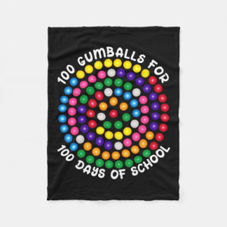 Gumballs For 100 Days Of School  Fleece Blanket