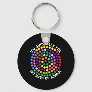 Gumballs For 100 Days Of School Key Ring