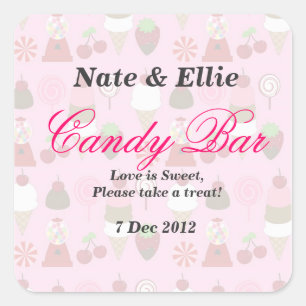 Gumballs & Ice cream Candy Bar Sticker