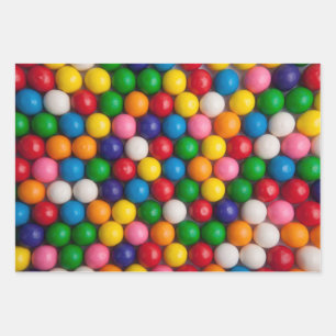 Gumballs Wrapping Paper Sheet