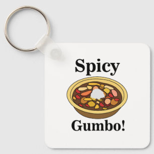 Gumbo Food Spicy Gumbo Key Ring