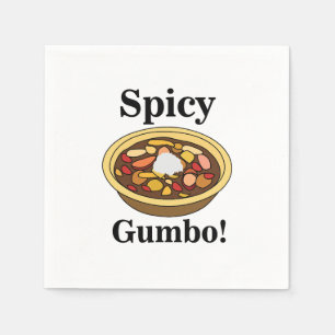 Gumbo Food Spicy Gumbo Party Napkin