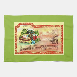 Gumbo Recipe Tea Towel