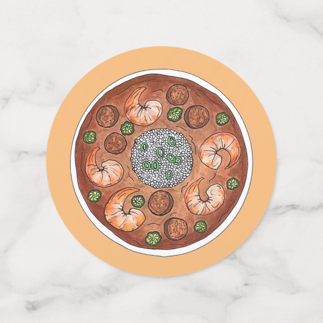 Gumbo Soup Louisiana LA New Orleans NOLA Food Confetti (Medium Front)