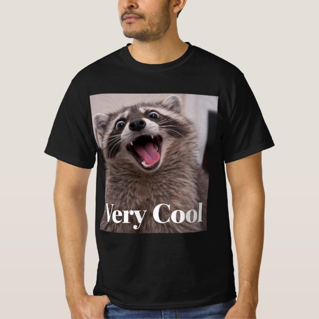 Gumbus Very Cool Racoon  T-Shirt (Front)