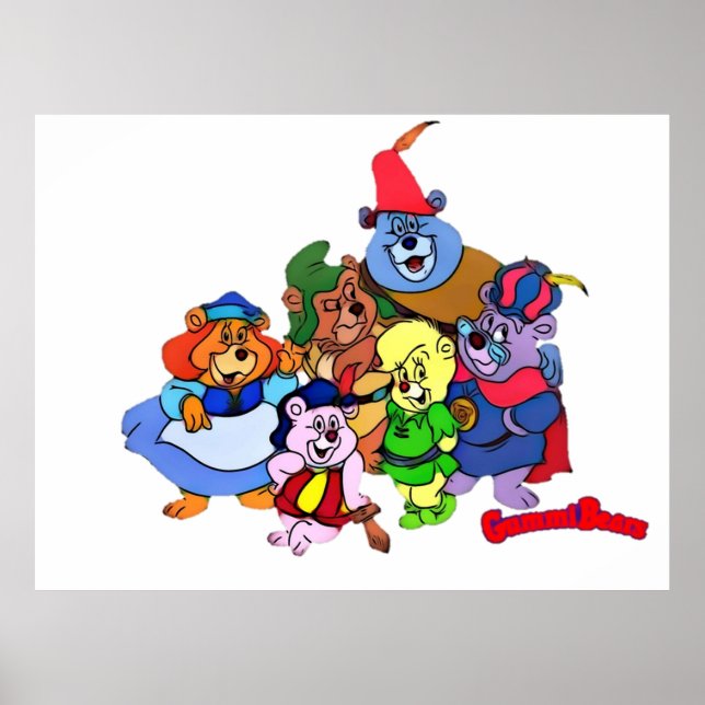 Gummi Bears retro 80s Cartoon Poster (Front)