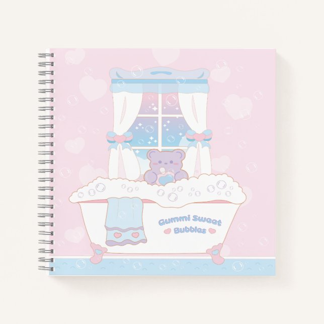 Gummi Sweet Bubbles Square Notebook (Front)